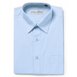 Gentlemens Collection Mens 1904 Short Sleeve Classic Fit Easy Care Dress Shirt- Many Colors Available - 1 of 1