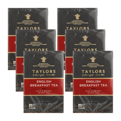 Taylors Of Harrogate English Breakfast Black Tea - Case of 6 boxes/50 bags