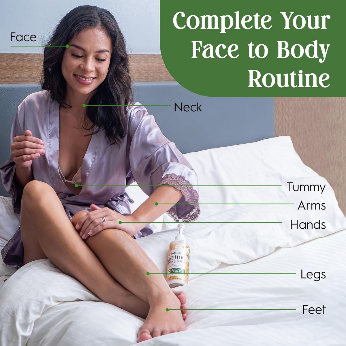 Tree To Tub Retinol Body Lotion - Hydrating Retinol Body Cream, Retinol Firming Cream w/ Hyaluronic Acid & Shea Butter, Body Lotion for Crepey Skin - thumbnail 9