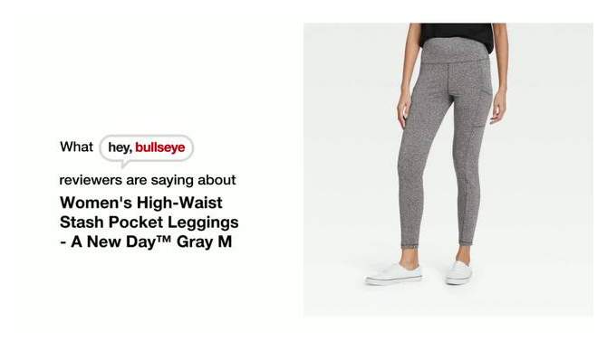 Women's High Waisted Stash Pocket Leggings - A New Day™, 2 of 5, play video