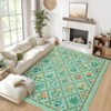 Washable Area Rugs Floral Print Floor Cover, Stain-Resistant Farmhouse Accent Carpet - 4 of 4