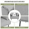 CAVINAS Faux Leather Accent Chair with Mid-Height Backrest and Steel Legs,Upholstered Living Room Chairs,Reading Chairs for Living Room - 4 of 4