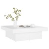 vidaXL Coffee Table White Engineered Wood Large Modern Square - 3 of 4