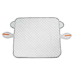 Unique Bargains Car Windshield Cover Magnetic Cover with Reflective Strip Snow Sun UV Protector - 1 of 4