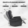 Lyngins Modern Rocker&Swivel Recliner Chair with Adjustable Footrest & Storage Pockets,Indoor Accent Chair with High Backrest - 4 of 4