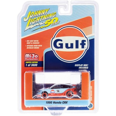 1990 Honda CRX #14 "Gulf Oil" Limited Edition to 3,600 pieces Worldwide 1/64 Diecast Model Car by Johnny Lightning