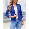 Clearlove Women's 3/4 Sleeve Cropped Blazer Lightweight Open Front Cardigan Jacket for Business Causal - 2 of 4