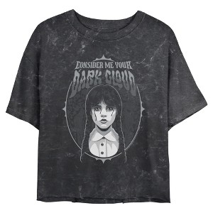 Juniors Wednesday Consider Me Your Dark Cloud Quote T Shirt - 1 of 4