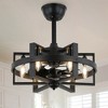 Bella Depot 18" Industrial Balck Caged Ceiling Fan with Light kit and Remote Control, 6-Speed Reversible Motor - 2 of 4