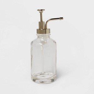 Oilcan Soap Dispenser Clear - Threshold™: Glass & Plastic, Bathroom Accessory, Gel Soap Compatible - 1 of 4