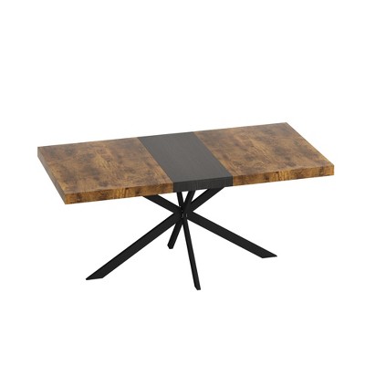 NicBex Rectangular Stretch Dining Table with Storage Box