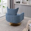 Classic Mid-Century 360-Degree Accent Chair Swivel, Accent Chairs Modern, Swivel Chairs With Upholstery, Swivel Chairs Accent-Cuddlewood - 3 of 4