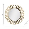 Modern Decorative Wall Mirror with Geometric Frame, Metal & Glass, Contemporary Accent for Home, Office, Bedroom, Living Room, Wall Decor - 24" Gold - 4 of 4