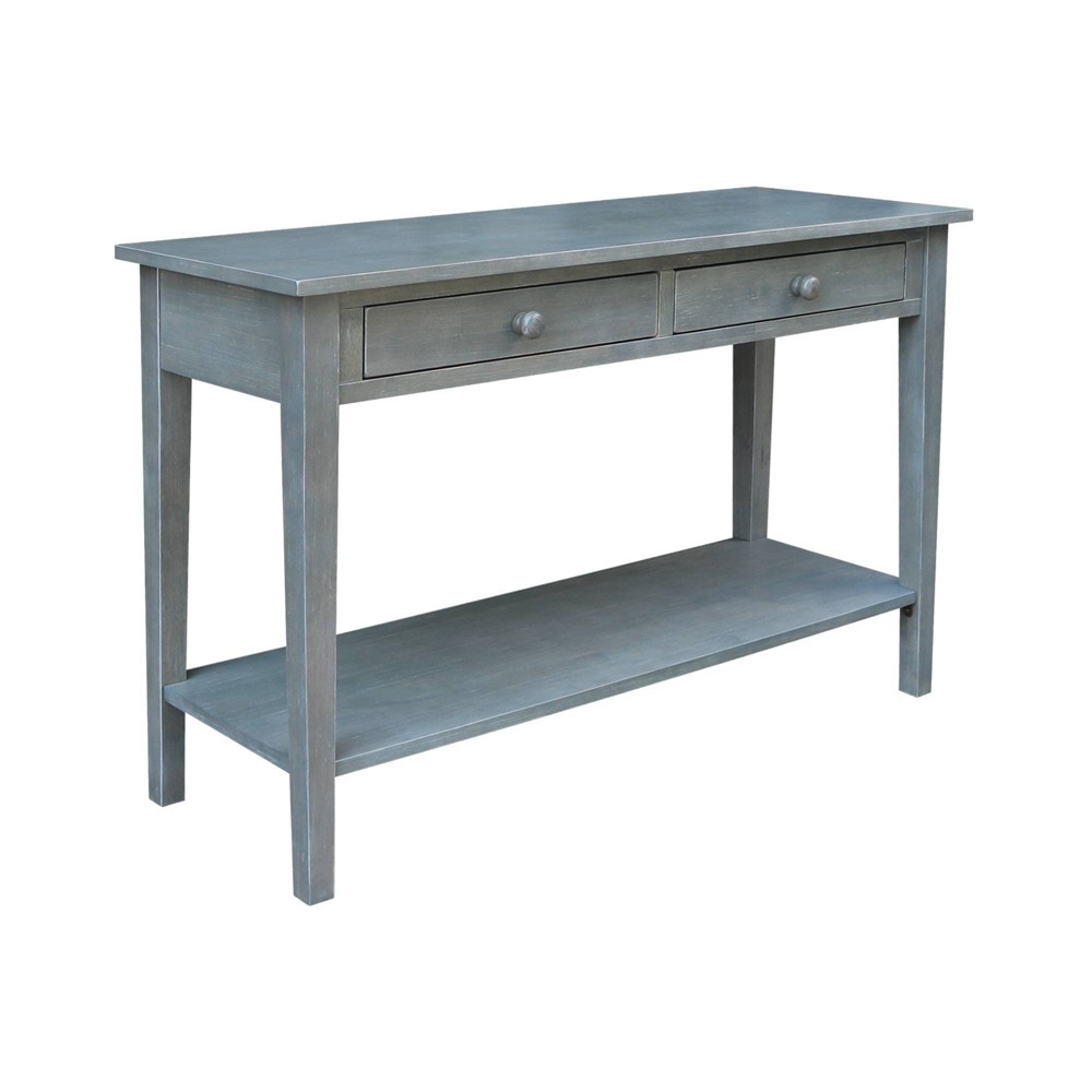 Photos - Coffee Table Spencer Console Server Table Antique Washed Heather Gray - International C