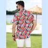 LA LEELA Men's Hawaiian Shirt Vacation Holiday Summer Beach Shirts for Men - 4 of 4