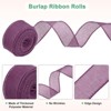 Unique Bargains Burlap Wired Edge Durable Thick Fabric Ribbons for DIY Crafts 1 Pc - 2 of 4