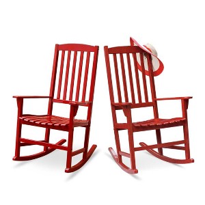 Alston 2pk Wood Porch Rocking Chairs - Cambridge Casual
 - 1 of 4