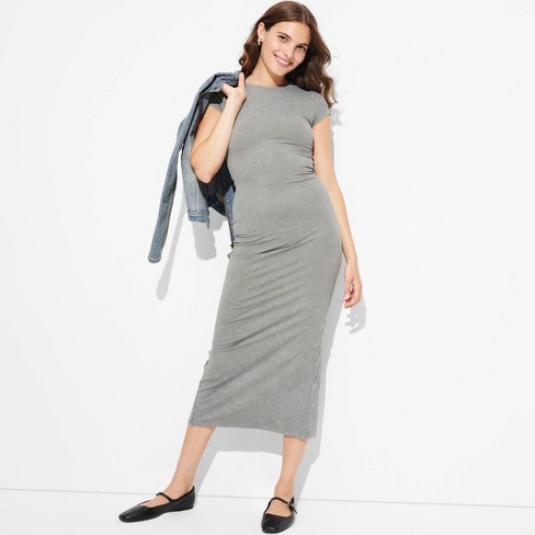 Light grey t shirt dress best sale