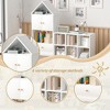 48.82"Versatile Children's Bookshelf with House-Shaped Design, Multi-Functional Storage for Books and Toys, White - image 3 of 4