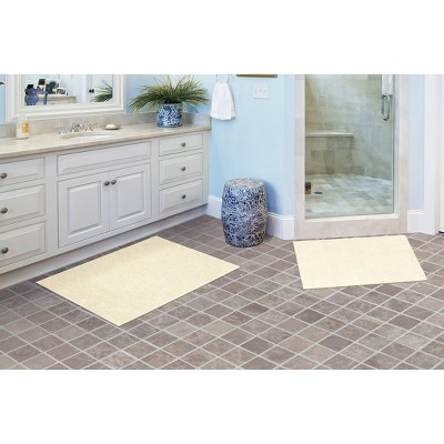 Natural Cotton Loop Design 2-Piece Bath Rug Set