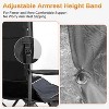 Romswi Outdoor Potable Camp Chair Oversized Folding Camping Chair with Adjustable Arm Straps, 450lbs Capacity Cup Holder Cooler Bag, Black 2-Pack - 4 of 4