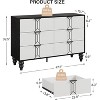 Wooden 6 Drawer Dresser with Vintage Pattern Design, Modern Chest Dresser with Deep Drawers for Bedroom, Living Room, Entryway - 2 of 4