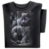 Collections Etc Middle Paw Kitten Novelty Short Sleeve Graphic Tee X-Large Gender Neutral Black - 2 of 4