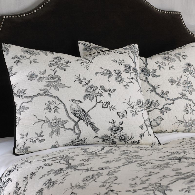 Black Toile Quilt and Pillow Sham Set - Levtex Home, 3 of 6
