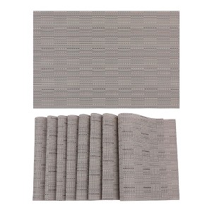 REGALWOVEN PVC Heat Resistant Wipeable Placemats 18 x 12 Inch 8 Pcs - 1 of 4