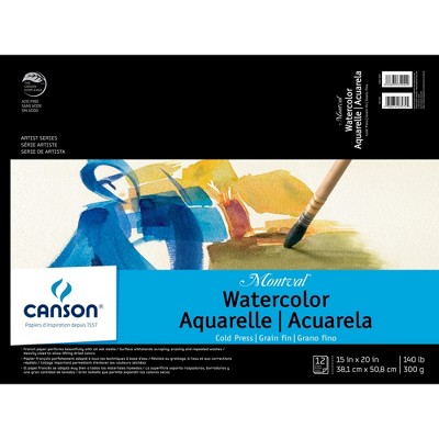 Montval Acid-Free Cold Press Watercolor Paper, 140 lb, 15 x 20 Inch, Natural White