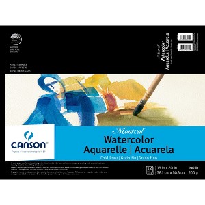 Montval Acid-Free Cold Press Watercolor Paper, 140 lb, 15 x 20 Inch, Natural White - 1 of 1