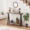 43.3" Farmhouse Console Table - 2-Tier Storage w/Metal Frame, MDF Top for Living Room/Entryway - 3 of 4