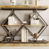 Industrial 3-Tier Accent Console Table with Storage and Open Shelves, Diamond-Shaped Metal Frame, Foyer Table Sofa Table for Entryway, Hallway - 2 of 4