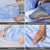 4 Piece Bed Sheets Printed Microfiber Sheet Set Ultra Soft, Easy Care Paisley Printed Sheets - Lux Decor Collection - 3 of 4