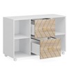 39.37in Large Mobile Lateral File Cabinet with 2 Drawers, Printer Stand & Storage Shelves, Rolling Filing Cabinet for Letter Size,Home Office Storage - 2 of 4