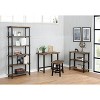31" Pomona 2 Shelf Bookshelf Metal and Solid Wood Natural - Alaterre Furniture - 3 of 4