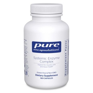 Pure Encapsulations Systemic Enzyme Complex - Supports Muscle Recovery & Joint Health - for Immune Health* - Gluten Free & Non-GMO - 180 Capsules - 1 of 4