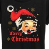 Women's - Instant Message - Merry Christmas Vintage Santa White Tee Short Sleeve Graphic T-Shirt - 2 of 4
