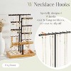 3-Tier Jewelry Tree Stand with Ring Tray, Carbonized Brown Display Organizer for Necklaces, Bracelets & Keychains - 4 of 4