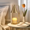 11 in. Sleek Adjustable Gold Desk Lamp - Modern Bedside Table Task and Reading Wax Melting Lampfor Bedroom or Office - 2 of 4
