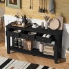55.4'' Narrow Console Table with 3 Storage Drawers & Bottom Shelf,Modern Entryway Sideboard for Living Room Foyer-Baofuwish - 2 of 4
