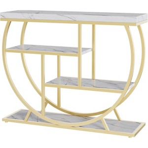 39 in Modern Console Table for Entryway, 4 Tier Hallway Table with Storage - 1 of 4
