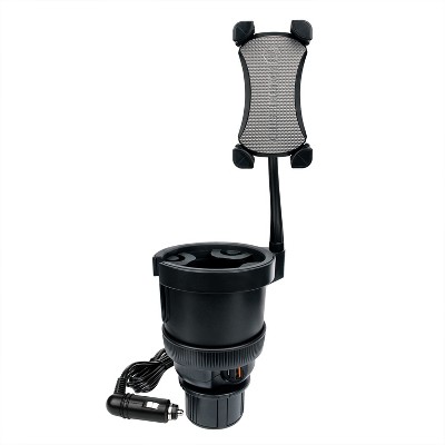 ToughTested® Tough and Thirsty Big-Mouth Power Cup Powered Cup-Holder Mount in Black
