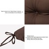 ARTPLANT Outdoor Dinning Seat Pads Cushions with Tie 19"x19"x4",Square Wicker Outdoor Tufted Chair Cushion,Set of 2 - 3 of 4