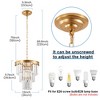 POWLIG 1-Light Gold Unique Tiered Pendant Light with Crystal Accents - 4 of 4