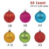 Every Day is Christmas Round 50ct 2.24"/57mm Shatterproof Christmas Tree Ornaments Set, Christmas Tree Balls Decoration - 3 of 4