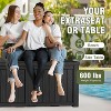 MaseiKar 120 Gallon Waterproof Deck Box, Lockable Resin Storage Box for Patio Furniture Cushions Garden Tools and Outdoor Delivery Storage, Coffee - 3 of 4