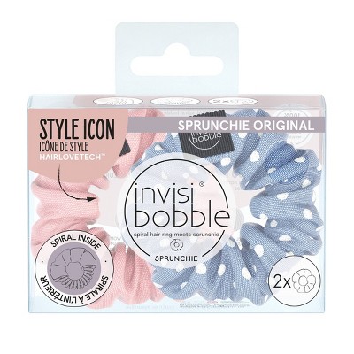 invisibobble Sprunchie Multipack Hair Elastics - Dots it & No Morals but Corals - 2ct