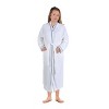 All-Season Unisex Cotton Terry Lounge Bathrobe with Embroidery by Blue Nile Mills - 3 of 4