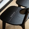 ADILE Solid Wood Modern Dining Chairs, Black - 4 of 4